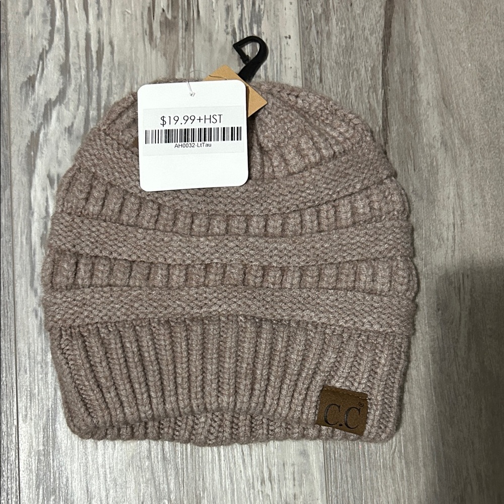 C.C Women's Knit Beanie - Light Taupe